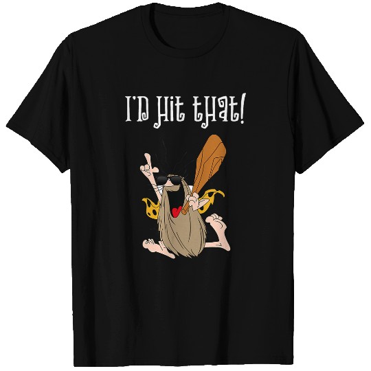 Dinosaur Pet Hairy Caveman Id Hit That Bat Dinosaurs Novelty T-Shirts