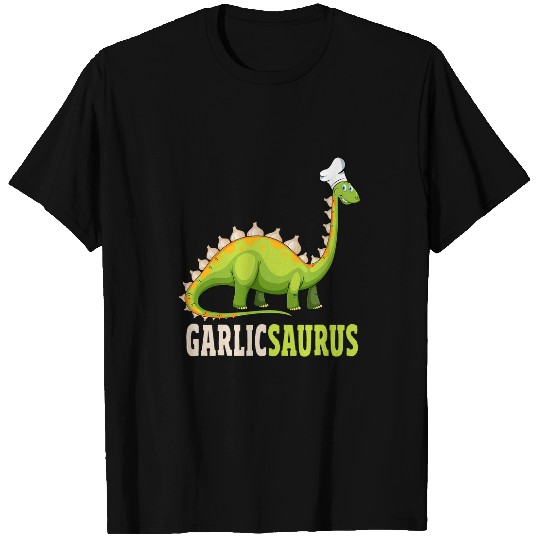 Dinosaur Pet Funny Garlic Dinosaur Lovers Dino Lover Restaurant Chef T-Shirts