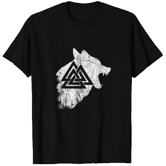Coyote Mammal Valhalla Fenrir wolfs Valknut Symbol Pagan Viking Warrior T-Shirts