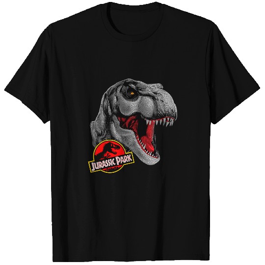 Dinosaur Pet Jurassic Park TRex Circle Art Fill Graphic T-Shirts
