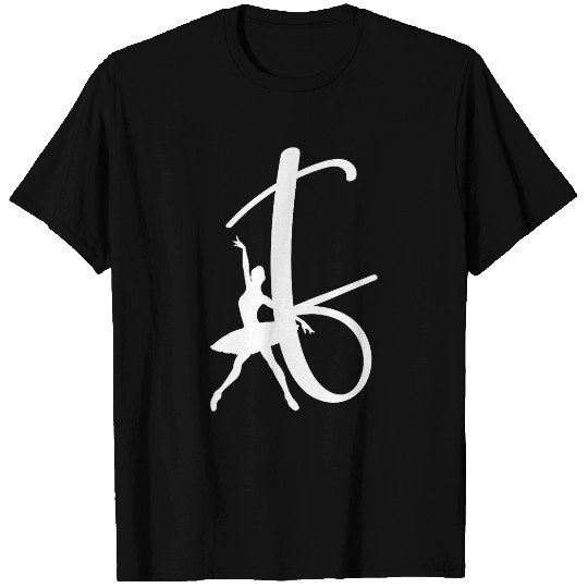 Ballet Initial Letter F Monogram Dancer Ballerina Dance T-Shirts