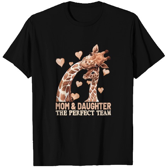 Giraffe Pet Mom Daughter Team Giraffes T-Shirts