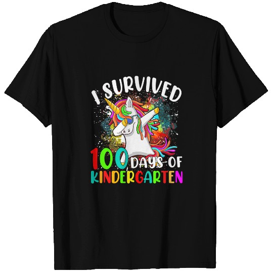 Unicorn Pet I Survived 100 Days Of Kindergarten Kids  Unicorn 65 T-Shirts