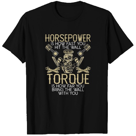 Horse Pet Funny Horsepower Torque Mechanic T-Shirts