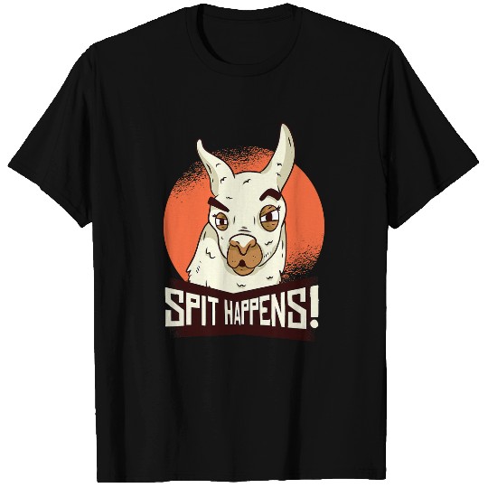 Llama Pet Spit Happens Alpaca T-Shirts