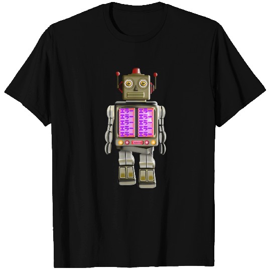Aliens UFO 50s Style Japanese Retro Futurism SciFi Alien Tin Robot T-Shirts