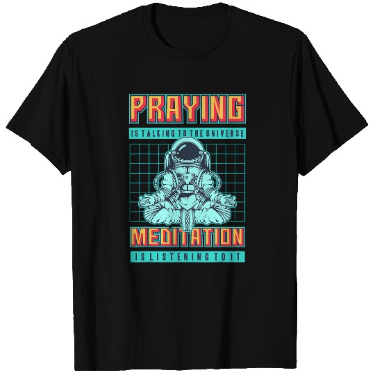 Meditation Gift for Boys Girls Zen Buddhism Fun Astronaut T-Shirts