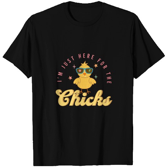 Chicken Pet Im Just Here For The Chicks Skateboard Easter Day Boy Kids T-Shirts