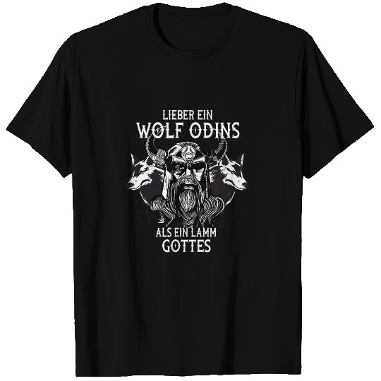 Coyote Mammal Viking Odin rather a wolfs of Odin than a lamb of God T-Shirts