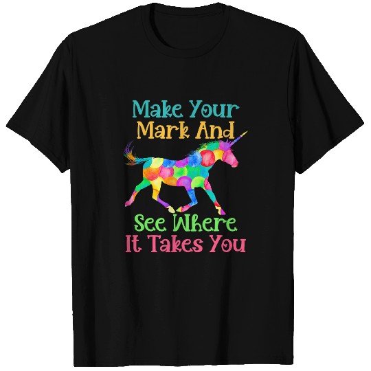 Unicorn Pet Polka Dot Unicorn International Dot Day Colorful Watercolor T-Shirts