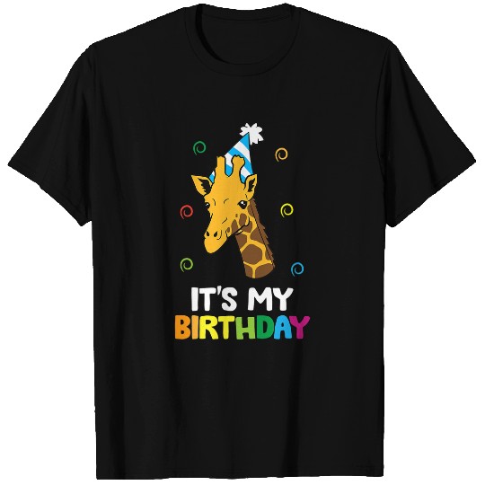 Giraffe Pet Birthday Its My Birthday Funny Giraffes T-Shirts