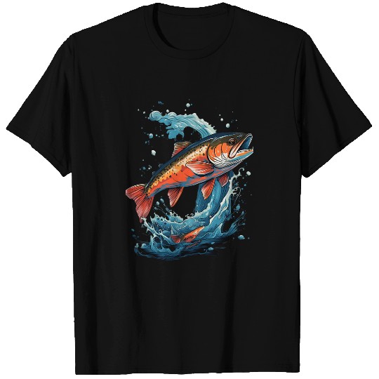 Fishing Fun Fly Fishing Arctic Char Brook Trout Fish 3 T-Shirts