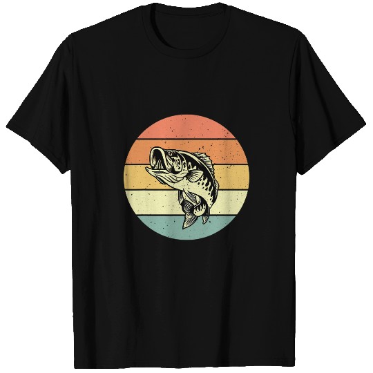 Fishing Fun Retro Bass Fish Outfit Largemouth Bass Fishing T-Shirts