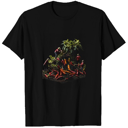 Chili Hot Pepper Chillis Field Peppers Harvesting Farming 21 T-Shirts