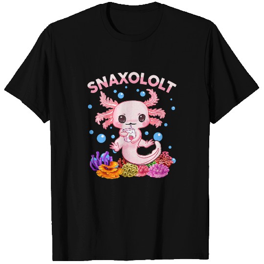 Axolotls Pet SnAxolotls Axolotls Strawberry Milk Kidsn Girl Amphibian 309 T-Shirts