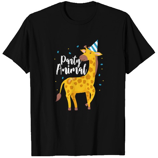 Giraffe Pet Birthday Animal Themed Party Animal T-Shirts