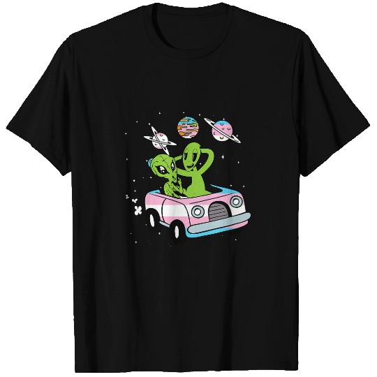 Aliens UFO Space Transgender Pride Funny UFO Planets LGBTQ Ally T-Shirts
