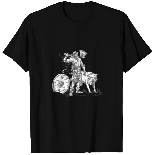 Coyote Mammal Viking Warrior Fighter T-Shirts