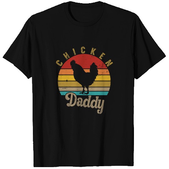 Chicken Pet Daddy Farmer Little Chickens Love Funny Daddys T-Shirts