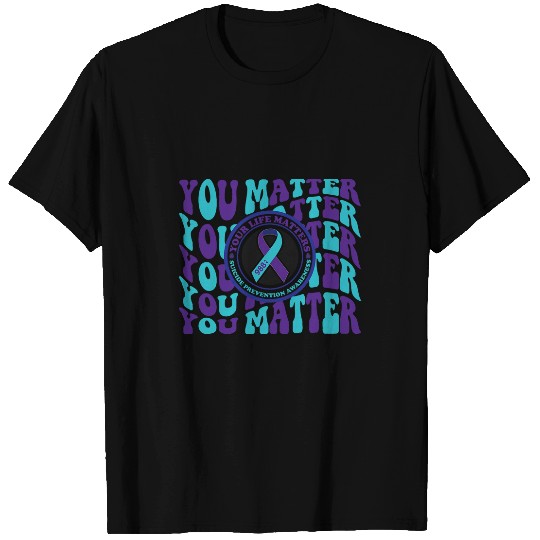 suicides Prevention 988 Ribbon You Matter 988 suicides Prevention Awareness Ribbon T-Shirts