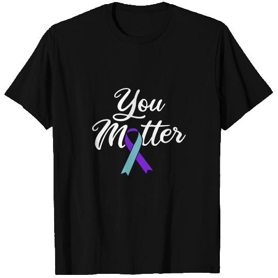 suicides Prevention 988 Ribbon You Matter Pink And Teal Ribbon T-Shirts