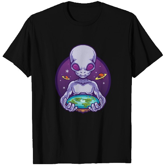 Aliens UFO Flat Earth T-Shirts