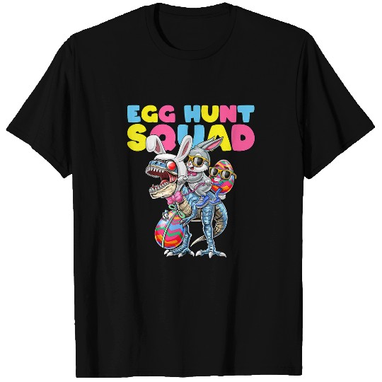 Dinosaur Pet Egg Hunt Squad Easter Bunny T-Shirts