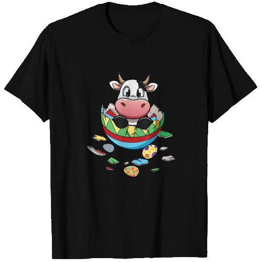 Cow Pet Baby Cow Easter Egg Easter Day T-Shirts