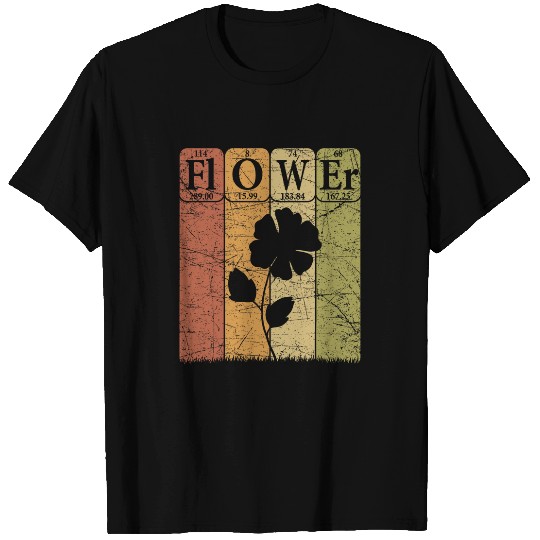 Flower Periodic Table Elements Flowers Lover Florist T-Shirts