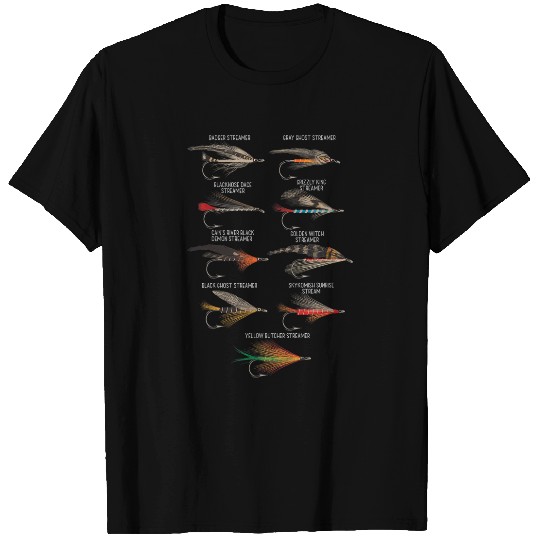 Fishing Fun Fly Fishing Lures Saltwater Trout Fishing Angler Fisherman T-Shirts