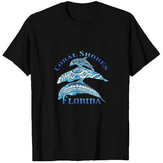 Dolphin Pet Gift Coral Shores Florida Vacation Tribal T-Shirts