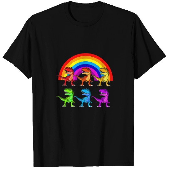 Dinosaur Pet LGBT Rainbow Dinosaur Queer T rexs LGBT Gay Pride T-Shirts