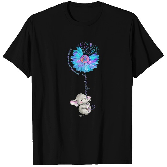 suicides Prevention 988 Ribbon You Matter Sunflower Ribbon T-Shirts