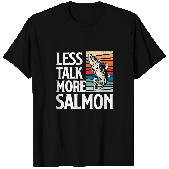 Fishing Fun Retro Salmon Fishing Rod Funny Fishing Love Fishermen T-Shirts