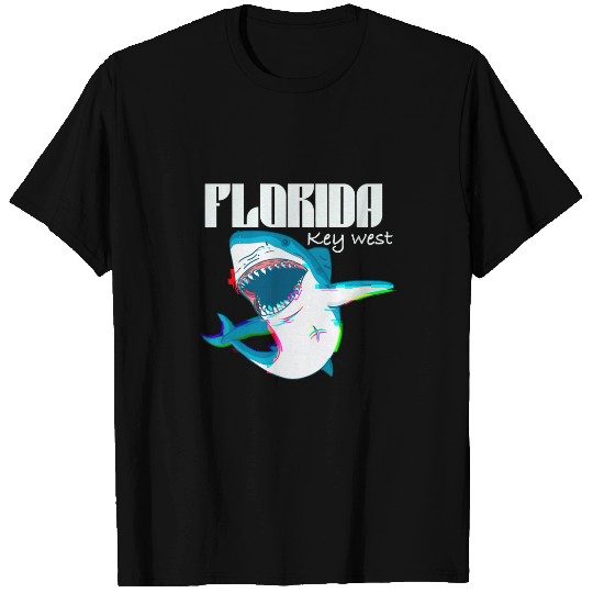 Fishing Fun Ocean Shark Fishing Key West Florida vintages shark Fishing T-Shirts
