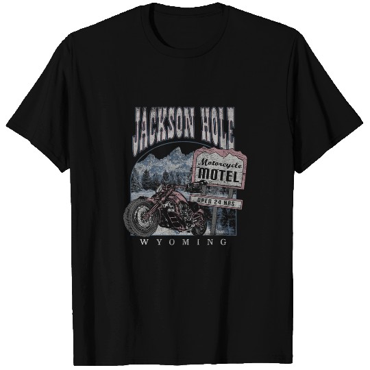 Jackson Hole Wyoming Motorcycle Motel T-Shirts