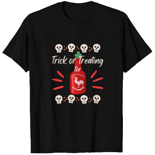 Chicken Pet Trick or treating for siracha sriracha rooster sauce green T-Shirts