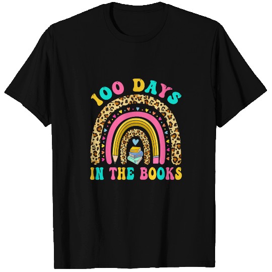 Book Fun 100 Days In The Books Rainbow Reading Teacher Librarian T-Shirts