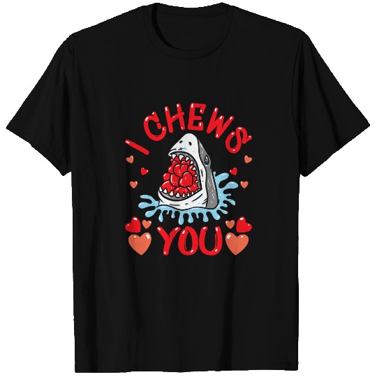 Shark Pet Kids I Chews You Shark Kids Valentines Day Toddler Baby Boys 2 T-Shirts