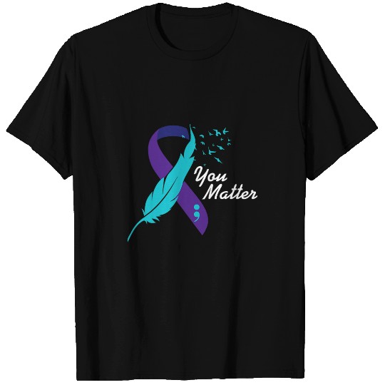 suicides Prevention 988 Ribbon You Matter Ribbon suicides Awareness Mental Health T-Shirts