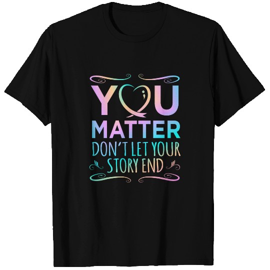 suicides Prevention 988 Ribbon You Matter Happy suicides Awareness Support Graphic T-Shirts