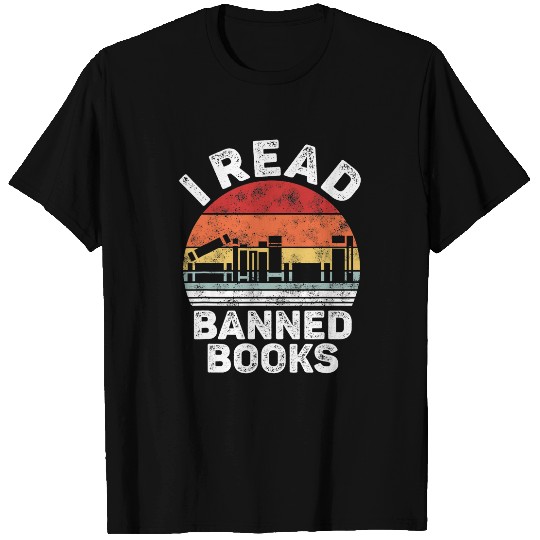 Book Fun I Read Banned Books Bookish Book Worm Bibliophile vintages T-Shirts