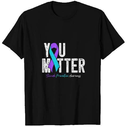 suicides Prevention 988 Ribbon You Matter Mental Health T-Shirts