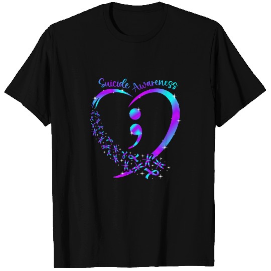 suicides Prevention 988 Ribbon You Matter suicides Prevention Teal Purple Awareness Ribbon 1 T-Shirts