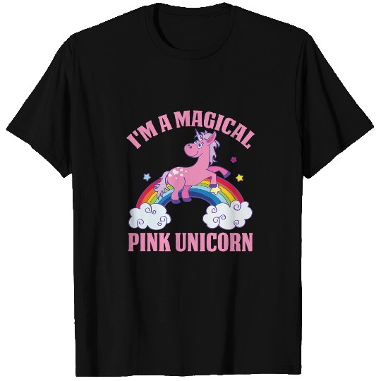 Unicorn Pet Magical Pink Unicorn Funny Cute Cartoon Magic Hilarious T-Shirts