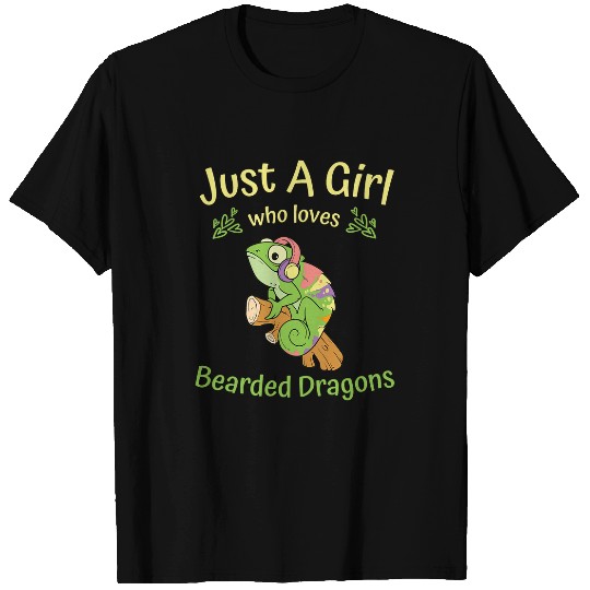 Bearded Dragon Pet Funny Lizard Just A Girl who loves T-Shirts