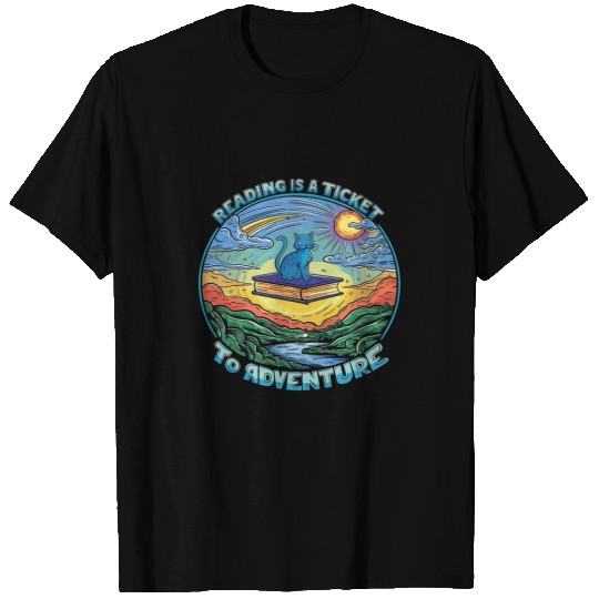 Book Fun Adventure Begins At Your Library Cat Lovers Book Lovers 1 T-Shirts