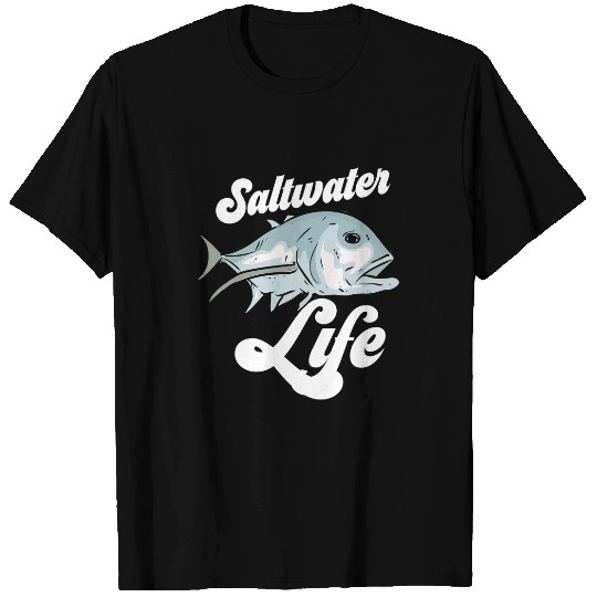 Fishing Fun Saltwater Life Angler Hobby Fish Ocean Deep Sea Fishing T-Shirts