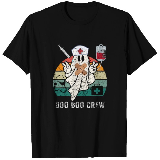 Boo Boo Crew nurses Halloween nurses EMT EMS ICU Retro Vintage T-Shirts
