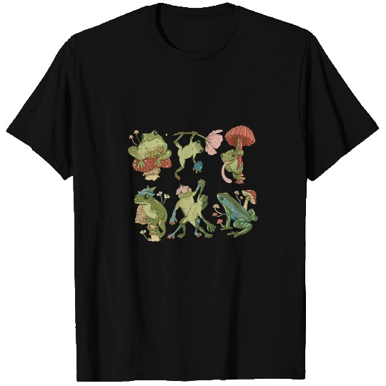 Frog Pet Cottagecore Goblincore Aesthetic Frog Toad Mushroom vintages T-Shirts